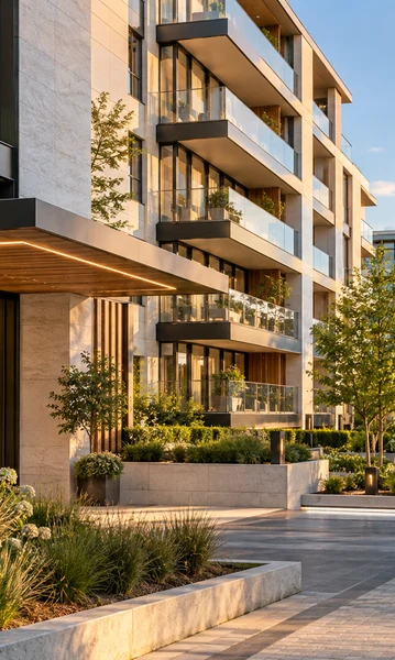 Conjunto residencial contemporâneo